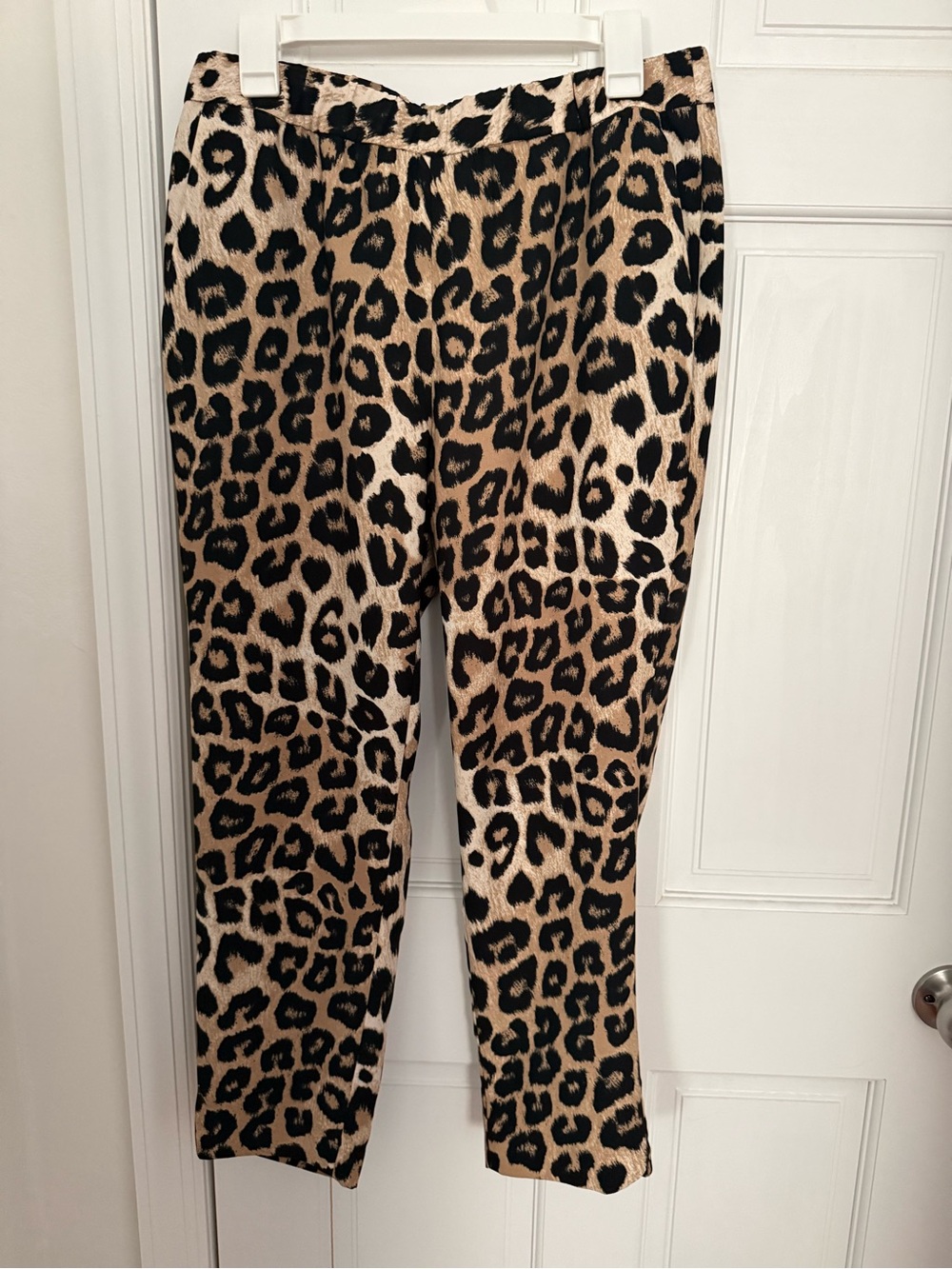 Banana Republic Leopard Print Ankle Pants in Tan & Black